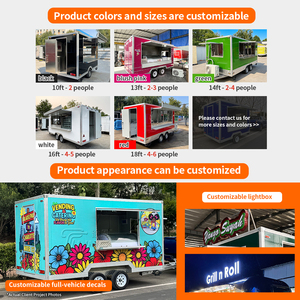 Furgonetas de Comida comercial Remolque de comida al por mayor Caja cuadrada personalizada Carro de comida rápida - Product Image 6