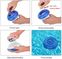 Outils de nettoyage de piscine, distributeur de comprimés de chlore flottant en plastique de 5 pouces pour piscine/spa, pour comprimés de 1 1/2 pouce