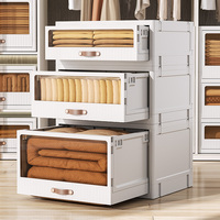 Empilable Pliable avec poignée armoire vêtements organisateur armoire de rangement boîte tiroir ménage articles divers récipient en plastique