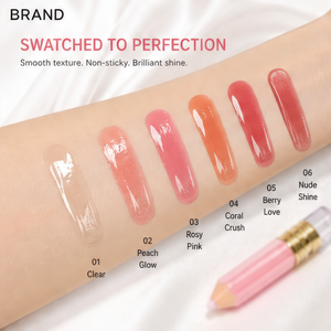 Gloss à lèvres bio anti-adhésif en tube, maquillage quotidien, marque privée, tubes de gloss à lèvres de luxe, gloss à lèvres personnalisé, vente en gros - Product Image 2