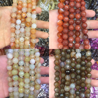 4mm 6mm 8mm 10mm 12mm 14mm 16mm Agate Faceted Striped Agate Beads Multicolor Loose Stone Round Stone Beads Bracelet