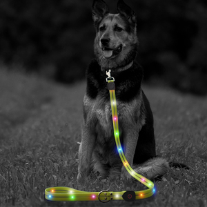 Correa de perro RGB iluminada recargable impermeable LED USB de Venta caliente multicolor - Product Image 4