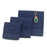 Sacs d'emballage de bijoux personnalisés pliés velours petite pochette de bijoux en microfibre à rabat enveloppe Chic