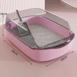 Caja de Arena para Gatos Qbellpet, Fabricada a Medida, de Gran Capacidad, Semicerrada, de Plástico, Inodoro para Mascotas, a Prueba de Derrames - Product Image 5