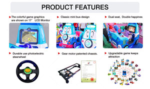 CE trong nhà 2 CHỖ NGỒI Kiddie đi xe trò chơi video máy đồng tiền hoạt động sợi thủy tinh Swing xe ánh sáng nhà trẻ em thiết bị giải trí bán - Product Image 5
