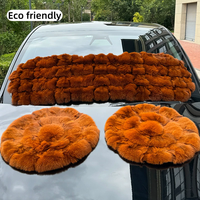 Coussin de siège de voiture en fourrure de renard, écologique, en fourrure de renard véritable, pour conducteur, pour véhicule