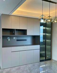 Mueble de Almacenamiento Integrado en la Pared Lateral del Comedor, Mueble de Almacenamiento de Estilo Simple para Sala de Estar, Aparador de Lujo Ligero, Mueble para Vinos - Product Image 6