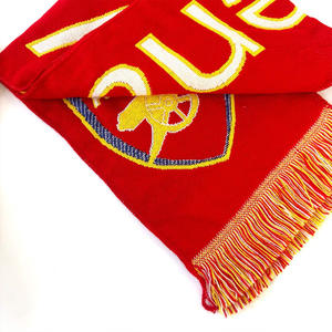 Bufanda de Fútbol a Rayas para Aficionados Mundiales, Chal de Pashmina Acrílico Suave y Cálido para Invierno con Letras, Elegante para Fans de Fútbol, Clubes y Copas - Product Image 2