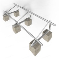 Système de fixation de panneaux solaires à ballast triangulaire pour toit plat, en acier inoxydable 304 et aluminium 6005-T5 anodisé, garantie 12 ans