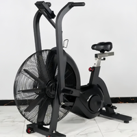 Bicicleta estática de aire de acero comercial de alta calidad para ciclismo indoor - Bicicleta de ventilador de alta resistencia con pantalla LCD, asiento ajustable y portátil para gimnasio