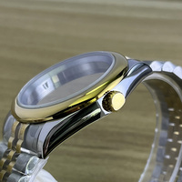 Custom 39mm Seiko NH35 Mechanical Watch Case Sapphire Crystal Glass Movement Stainless Steel Waterproof Model 186