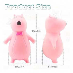 Wholesale 12PCS Mini Animal TPR Squishy <b>Mochi</b> Soft Elastic Anti-Stress Squeeze <b>Toys</b> Pig Collection Kids Goodie Bag Fillers Party - Product Image 5