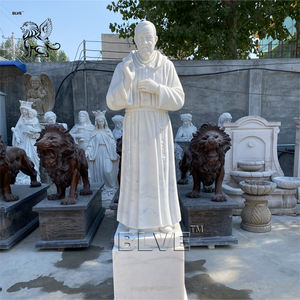 BLVE Statues en pierre naturelle blanche sculptées à la main religieuses personnalisées Statue en marbre <span class=keywords><strong>Simon</strong></span> Peter grandeur nature - Product Image 2