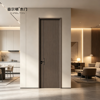 Porte d'entrée en bois OEM/ODM Charlton, surface résistante aux rayures, système pré-monté pour une installation rapide par les entrepreneurs