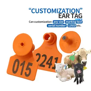 Étiquettes d'oreille HED-ET101 rfid tpu matériel porc/bétail/chèvre étiquette d'oreille d'animal étiquettes d'identification d'animal en plastique vache cochon mouton