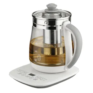 智能家电沏茶机茶壶电热水壶水茶杯便携式温控玻璃白色110v