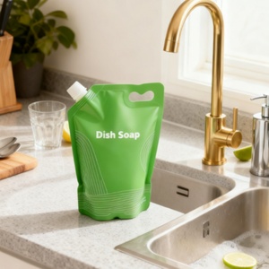 Bolsa Doypack con Boquilla de Aluminio Impresa Personalizada para Rellenar Líquidos como Crema de Manos, Champú, Jabón Lavavajillas y Productos para el Cuidado de la Piel - Product Image 4