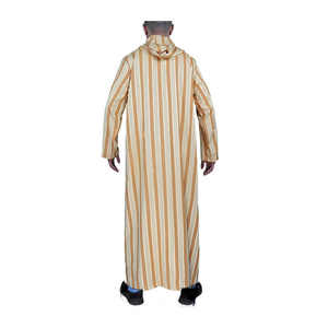 ثوب رجالي مغربي تقليدي بتصميم بغطاء رأس وأكمام طويلة مقاس 52-58 - Product Image 4