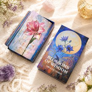 Tarjetas de Oráculo con Diseño Floral Impresas a Todo Color, Ecológicas y Personalizadas al por Mayor, Mazo de 56 <span class=keywords><strong>Cartas</strong></span> de Sabiduría Curativa para el <span class=keywords><strong>Amor</strong></span> y el Crecimiento Espiritual - Product Image 3