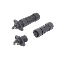 AOHUA M12 Fiche plastique étanche 2 broches à souder connecteur mâle et femelle pour LED