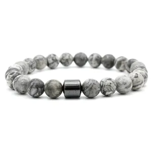 HP 8mm Black Stone tiger Eyes <strong>Bead</strong> Stretch <strong>Bracelet</strong> Magneto Magnetism Beaded <strong>Bracelet</strong> <strong>Beads</strong> Wholesale - Product Image 3