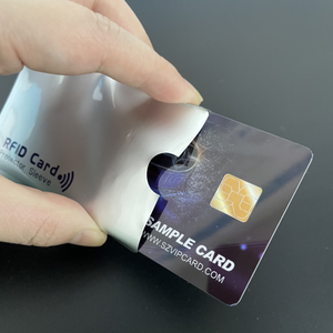 Giao Hàng Nhanh Chóng Tùy Chỉnh In Rfid Chặn Thẻ Bảo Vệ Chủ Chống Thấm Nước Chống-Quét Thẻ Tay Áo Với Tín Hiệu An Ninh Kháng - Product Image 4