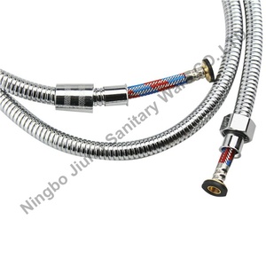 Douche à main de salle de bain moderne avec tuyau <span class=keywords><strong>flexible</strong></span> en acier inoxydable chromé de 1,5 m, connecteur universel en laiton 1/2 JIURUI - Product Image 3