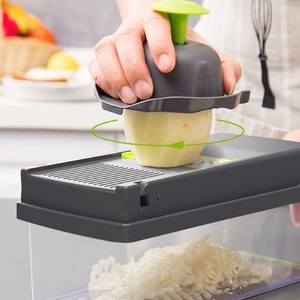 14-In-1 Multifunctionele Groentechopper Met Handvat Voedselrooster En Snijmachine Voor Keukenfruit En Groentegereedschap