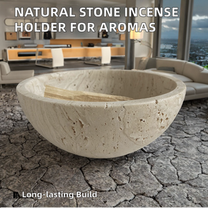 Porta Incienso de Piedra Natural, Nuevo Diseño para Aromas de Té, Sándalo, Franquincienso, Rosa y Pino - Product Image 2