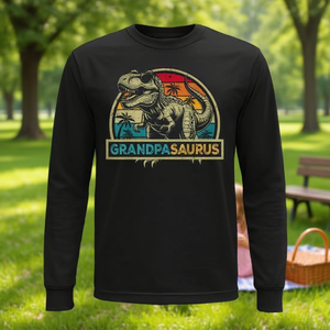 T-shirt à manches longues Grandpasaurus T Rex Dinosaur, chemise assortie pour la famille - Product Image 3