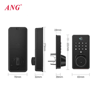 Serrure de porte intelligente avec caméra à télécommande, empreinte digitale, mot de passe, verrouillage automatique, compatible avec l'application Tuya WiFi, déverrouillage intelligent