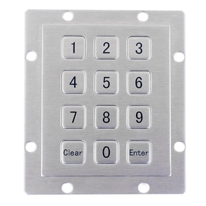 Teclado numérico impermeable de panel montado en metal de acero inoxidable de 16 teclas para quiosco - Product Image 6