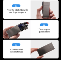 Lunettes de lecture pliantes légères de haute qualité cadre en métal gris étui Anti-lumière bleue Portable pour hommes et femmes lecteurs