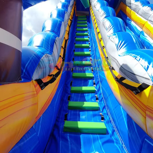 Tobogán acuático inflable gigante con temática tropical para niños, casa de brinco inflable comercial para adultos. - Product Image 3