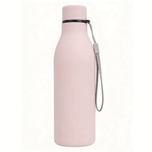 350ml 500ml 650ml Slim Sports <b>Bottle</b>, 304 Steel Vacuum Cup with Silicone Grip for Daily Car Drinking Water - Product Image 1