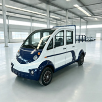 Camion de patrouille électrique de qualité industrielle, 4 places, avec benne et porte-bagages pour la sécurité des campus et le transport utilitaire, OEM