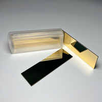 Gold Plated K9 Fused Silica Optical Glass Microscope Slide Custom Light Transmittance