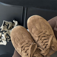 Chaussures décontractées en daim à lacets, élégantes, de haute qualité et confortables, style rétro, vente directe d'usine et en gros