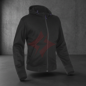 Super Hoodie Motorcycle Aramid Armoured Breathable Fleece <b>Black</b> Protective Biker <b>Jacket</b> Customizable Soft Warm Riding Zip - Product Image 3