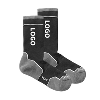 Chaussettes unisexes en laine mérinos Chaussettes d'hiver pour garder la chaleur Chaussettes de travail en plein air Chaussettes en laine avec logo personnalisé pour le trekking et la randonnée