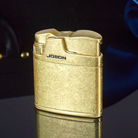 Briquet à flamme rouge personnalisé avec logo, rechargeable au gaz butane, en alliage de zinc, portable, cadeau d'affaires, briquet à cigares