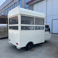 Tricycle alimentaire électrique de luxe personnalisé en métal soudé à 3 roues pour la vente de jus, café et services de traiteur en rue