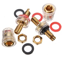 ONLYOA plaqué Or haute intensité électrique haut-parleur Hifi reliure 4mm fiche banane prise Terminal