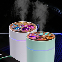 Humidificateur portable USB/électrique pour voiture, chambre à coucher, huile essentielle, lumière LED, 220 ml, diffuseur d'arômes, ultrasonique, nano-brume, pour la maison, le camping-car