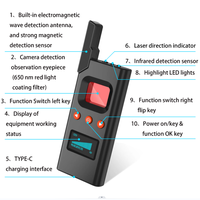 DS618 Perlindungan Privasi Detektor Pintar Multifungsi Pencari Kamera Tersembunyi Mini Pemantau Detektor Sinyal RF Detektor GPS GSM