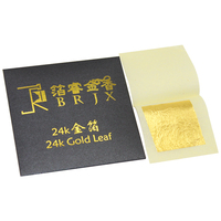 Feuilles d'or pur 24 carats 4,33x4,33 cm Impression offset Design personnalisable Décoration de mariage Feuilles d'or comestibles pour l'artisanat