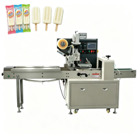 Machine d'emballage horizontale à grande vitesse pour bâtonnets de crème glacée, machine d'emballage pour sucettes glacées et bâtonnets de glace