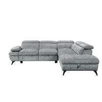 Canapé-lit moderne en velours en forme de L à deux places avec rangement, design européen, mousse éponge durable, meubles de salon écologiques