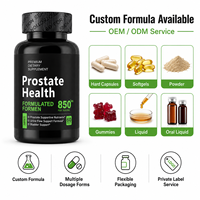 Capsules de soutien de la prostate pour hommes adultes, à base de plantes naturelles, probiotiques, antioxydants, avec Palmier nain, Pygeum africanum, Lycopène, sans gluten