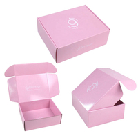 Boîte d'Expédition Rose en Carton Ondulé Imprimée avec Logo Personnalisé, Vente Chaude, Fabricant OEM depuis 15 Ans